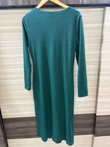 Sparkly Teal Long Sleeve Maxi dress