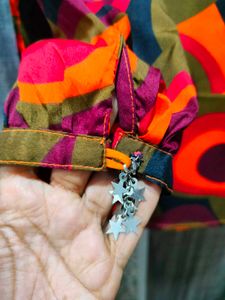 Colourful Retro-print Ladies Top