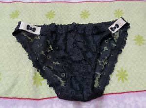 Black Lace Briefs with Bow Detail