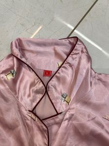 Silky Pink Pajama Set