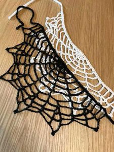 Crochet spider web waist band