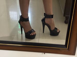 Black Patent Platform stiletto Heels