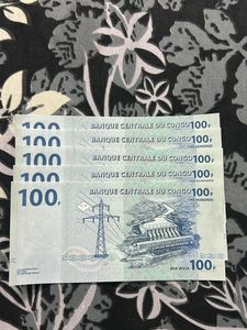 Lot Of 5 Notes Congo 100 Francs And Indonesia Rupi