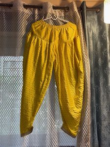 Yellow Kurti Three Piece Set