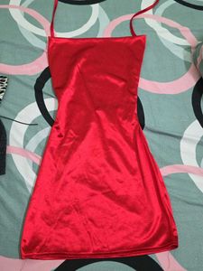 Satin Halterneck Mini Dress