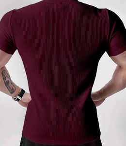 Maroon Ribbed T-Shirt