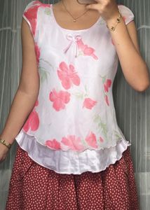 Cute Floral Pajama Top