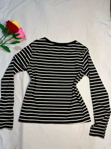 Black &amp; White Long Sleeve Tee