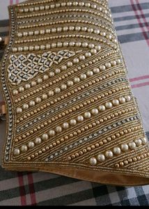 GOLDEN HAND BAG , PARTY WEAR BAG