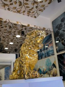 Stunning Gold cheetah 🐆 Statue