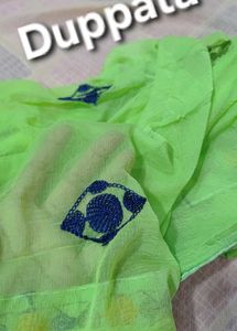 Light Green Kurta Set with chiffon dupatta