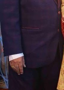 Men's Maroon Suit Jacket with Tie