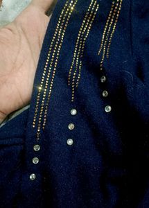 Stylish Embellished Cold Shoulder Top
