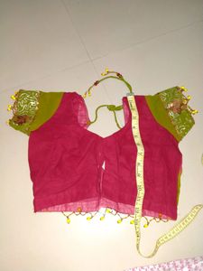 MAHENDI GREEN &amp; MAROON SAREE