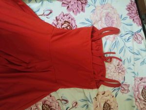 Stunning Red Fit &amp; Flare Midi Dress