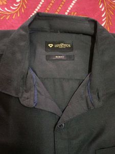 Men's Slim Fit Black Dress Shirt