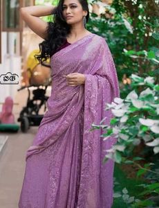 Stunning Sequin Saree 💜💕