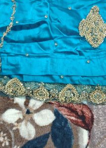 Teal Embellished Lehenga Set