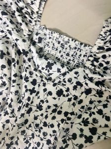 Floral Print Puff Sleeve Dress