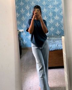 Straight Fit  High Rise Jeans