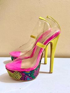 Clear Platform Stiletto Heels