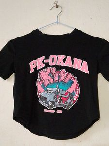 Graphic Print Black T-Shirt