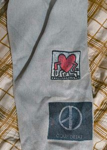 Light Wash Denim Jacket with Patches