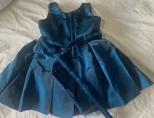 Beautiful Teal Flower Dress for Girls