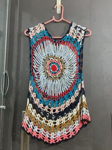 Bohemian Crochet Tunic Top