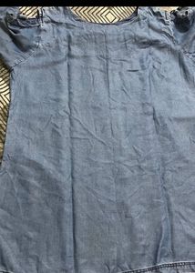 Chic Denim Top with Cutout Sleeves