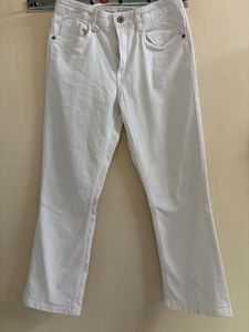 Classic White Straight Leg Jeans