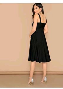 Women A-line black Dress