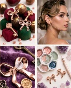 Rose Gold Bow Earrings