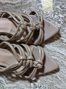 Faux Leather Tan Heels 👠