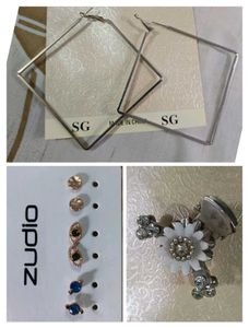 Stylish Hoop Earrings & Stud Set