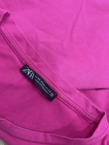 Zara Hot Pink Crop Top