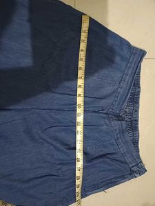 Denim Kurta Set with Trousers
