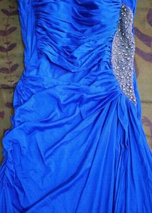 Royal Blue Ruched Gown