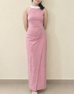 Pink Halter Neck party wear Dress