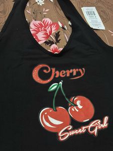 Cute Cherry Sweet Girl Halter Top