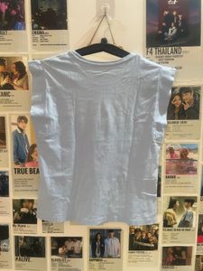 Blue Graphic Print Top