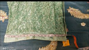 Pista Green Lehanga With Net Duppta
