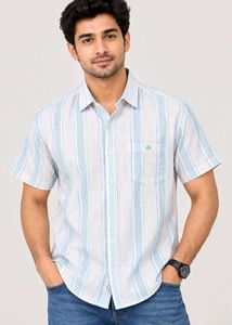 Men's Striped Short Sleeve Shirt