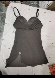 Sheer Babydoll Lingerie with Lace Detail