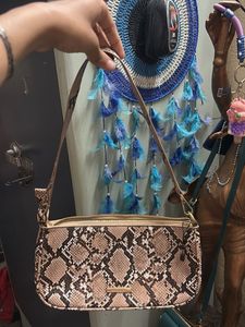 Leopard & Snake Pattern Shoulder Bag