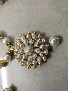 Beautiful Pearl Set With Earrings