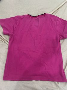 Pink V-Neck Sport Gym T-Shirt