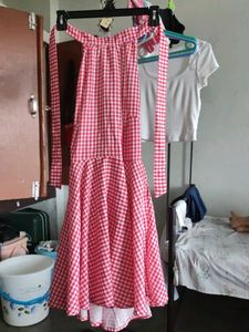 Red Gingham Mini Dress