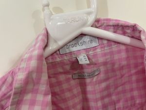 Pink Gingham Button-Up Shirt