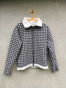 Houndstooth Fleece Jacket
